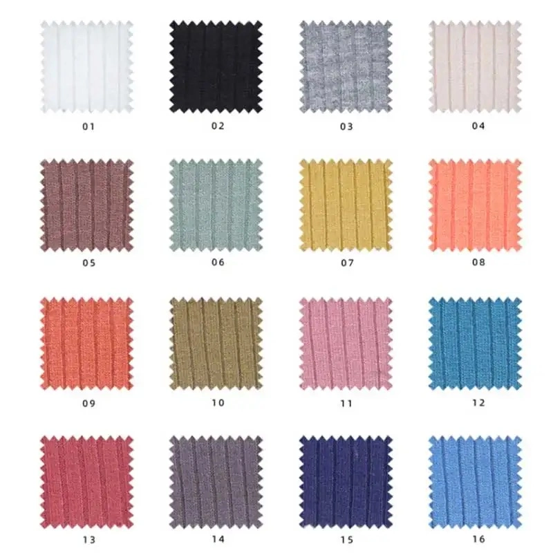 Suppliers Wholesale 92% Rayon 8% Spandex Sustainable Solids Soft Rib Knit Fabric Wholesale