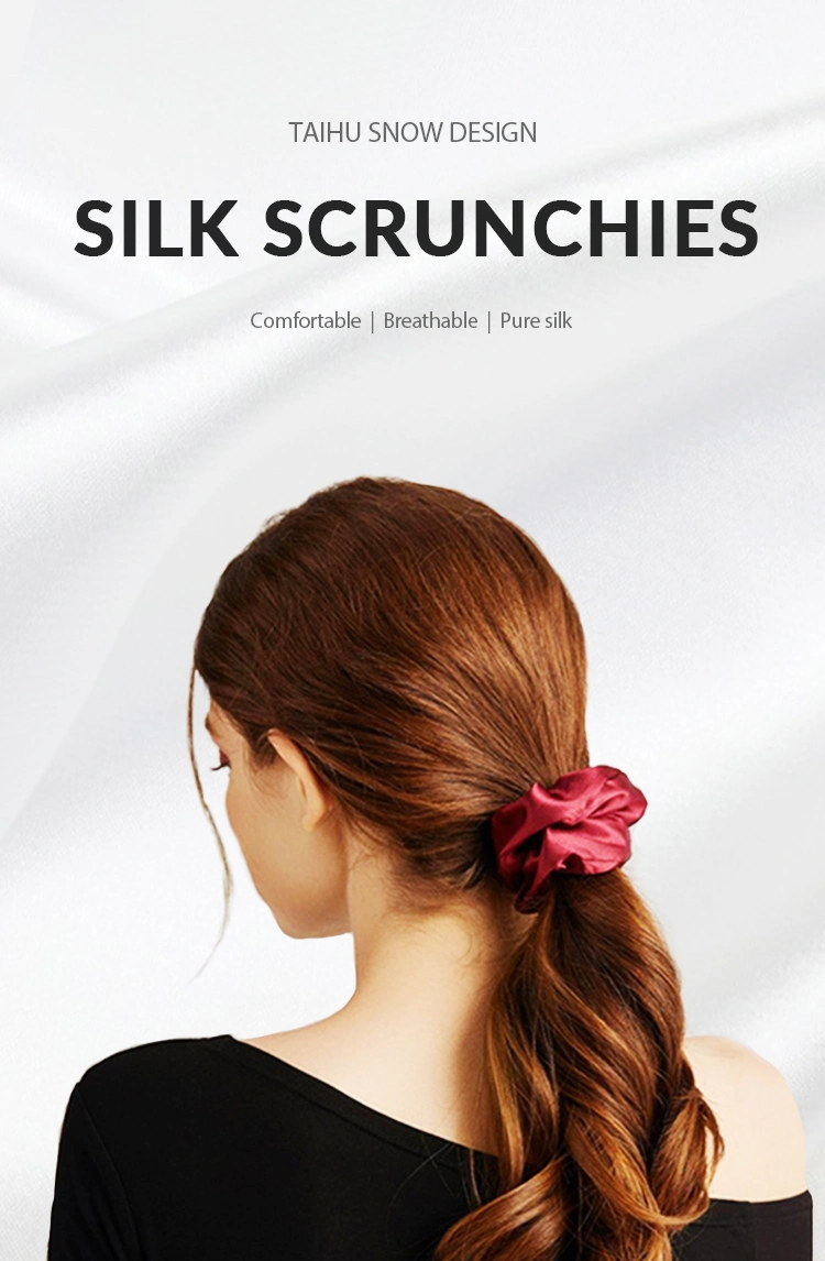 Silk Skinny Scrunchies with Customized Box